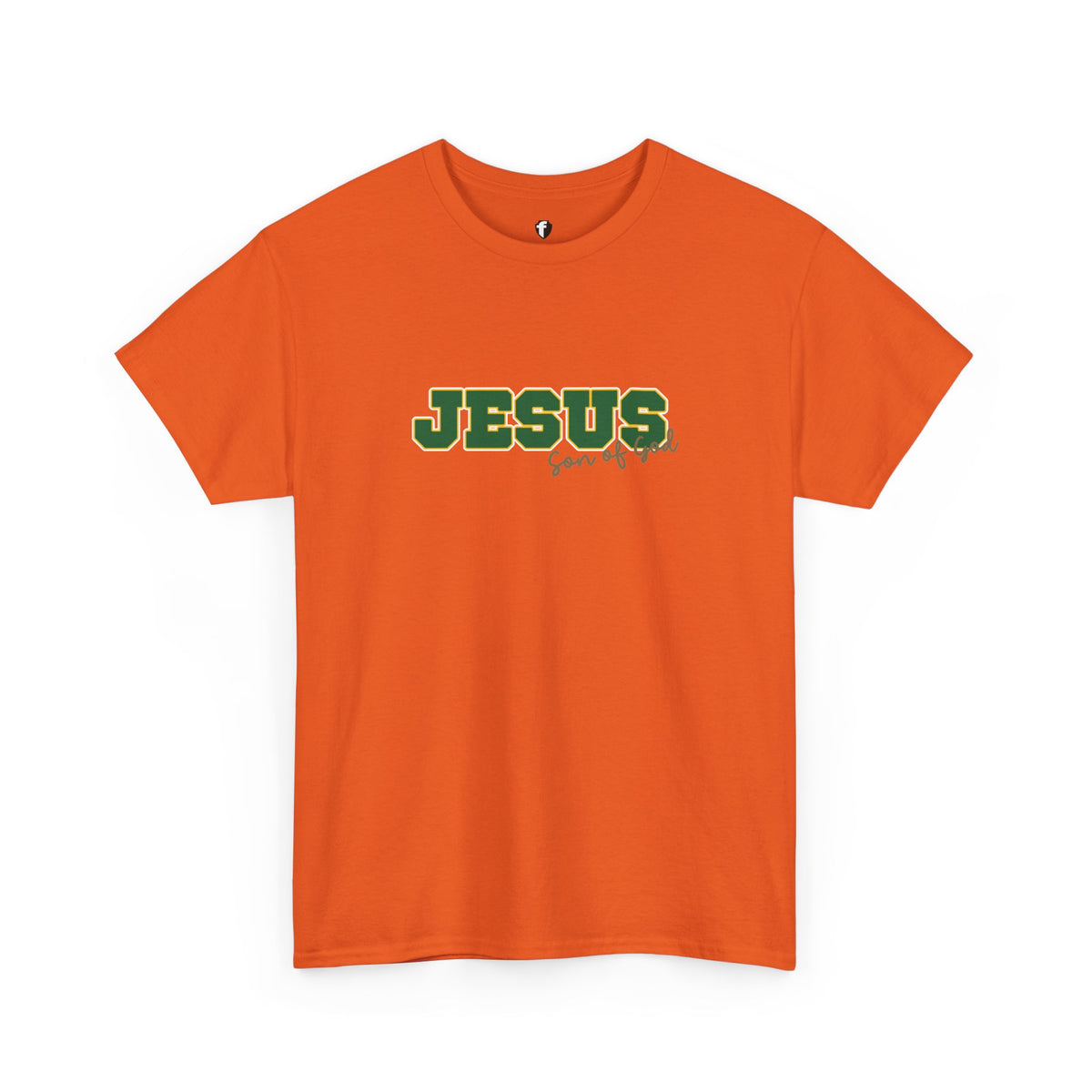JESUS, Son of God - Varsity T-Shirt - Green Letters