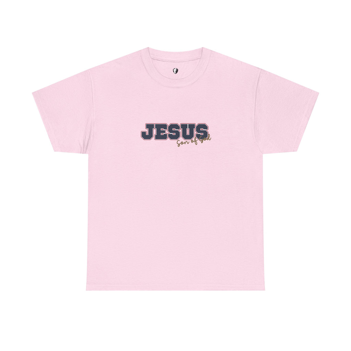 JESUS, Son of God - Varsity T-Shirt - Blauwe Letters