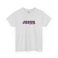 JESUS, Son of God - Varsity T-Shirt - Purple Letters