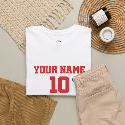 ONE KING — England World Cup Edition Sports T-Shirt (personalized with your own name and number)
