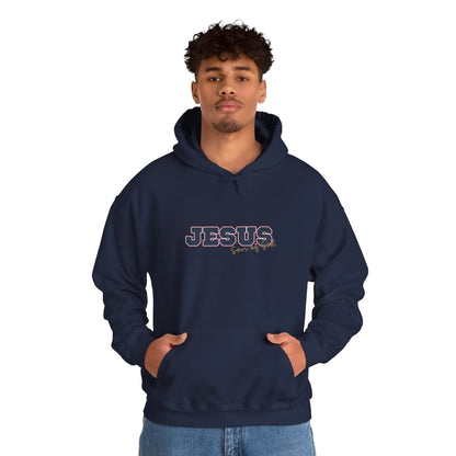 'Jesus, Son of God' Blue Design. Unisex Hoodie