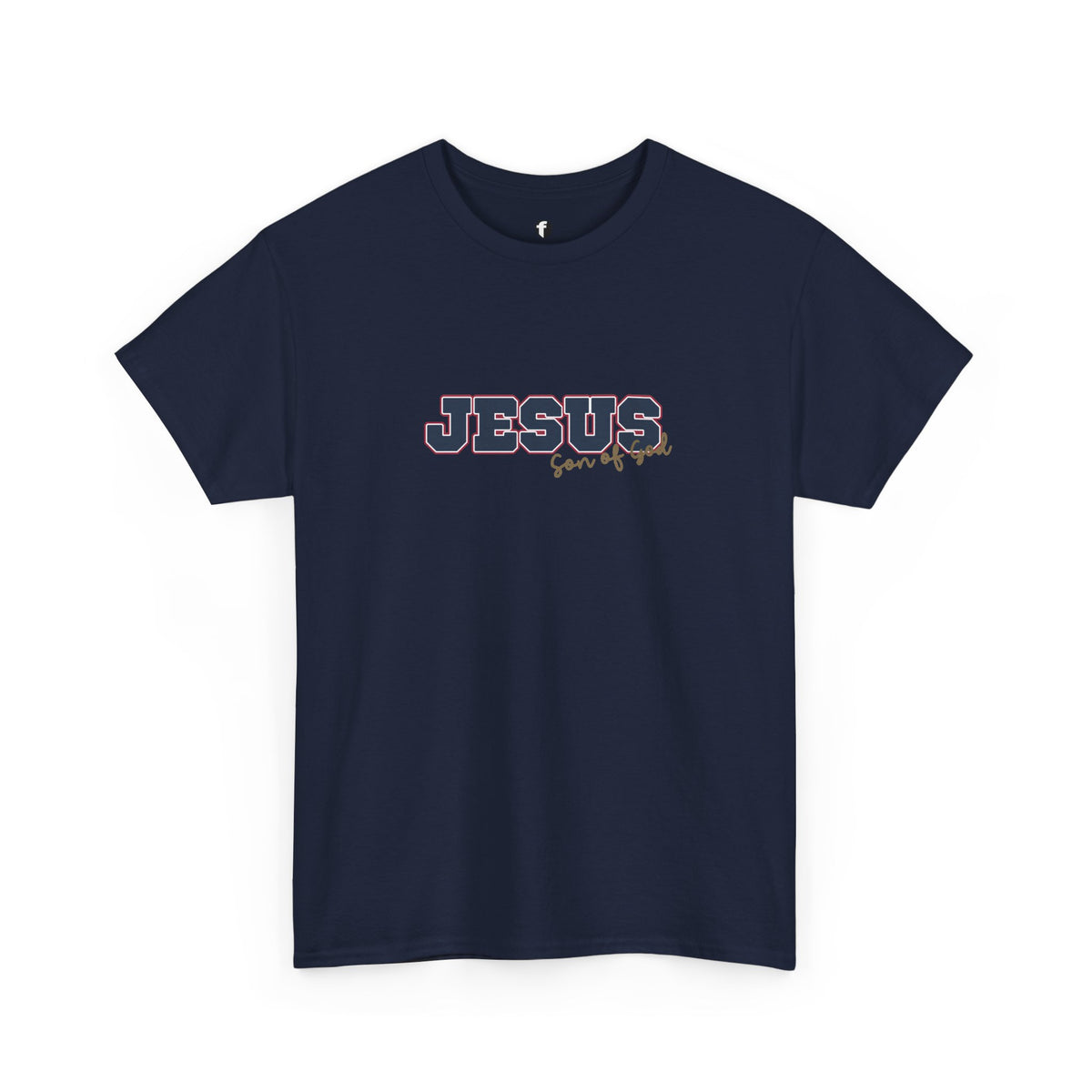 JESUS, Son of God - Varsity T-Shirt - Blauwe Letters