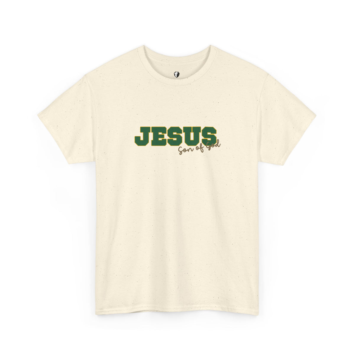 JESUS, Son of God - Varsity T-Shirt - Green Letters