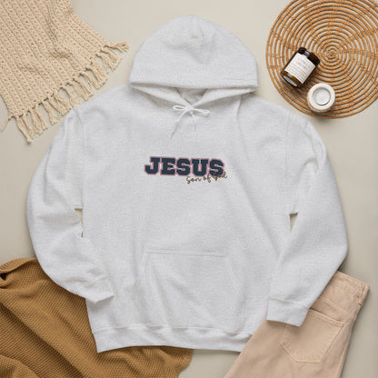 'Jesus, Son of God' Blue Design. Unisex Hoodie