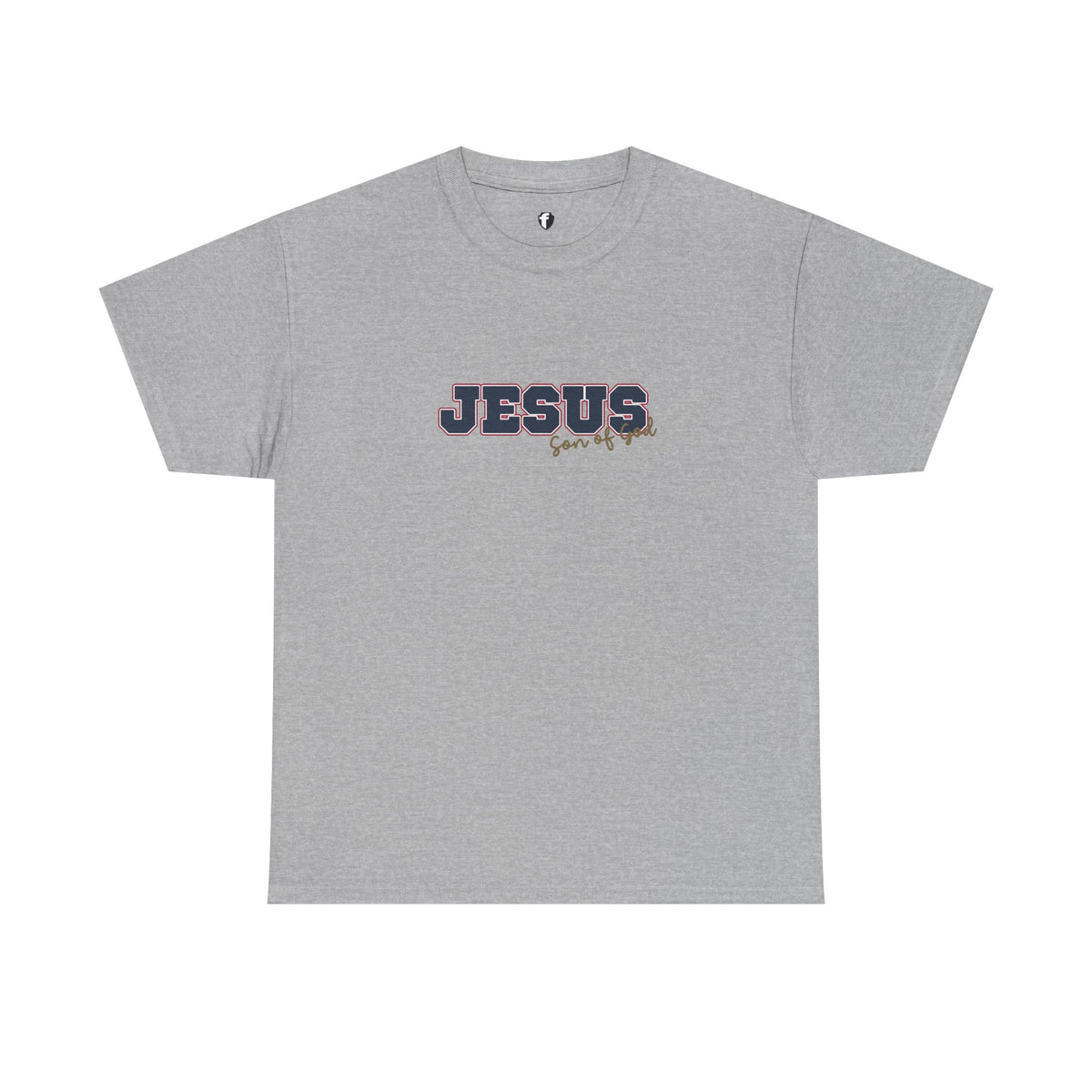 JESUS, Son of God - Varsity T-Shirt - Blauwe Letters