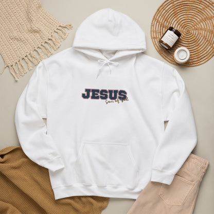 'Jesus, Son of God' Blue Design. Unisex Hoodie