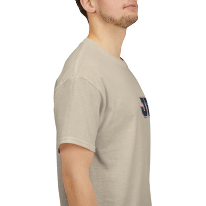 JESUS, Son of God - Varsity T-Shirt - Blauwe Letters