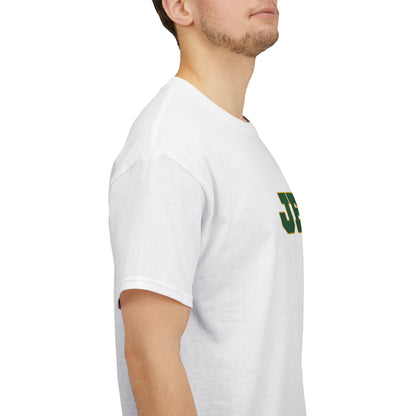 JESUS, Son of God - Varsity T-Shirt - Green Letters