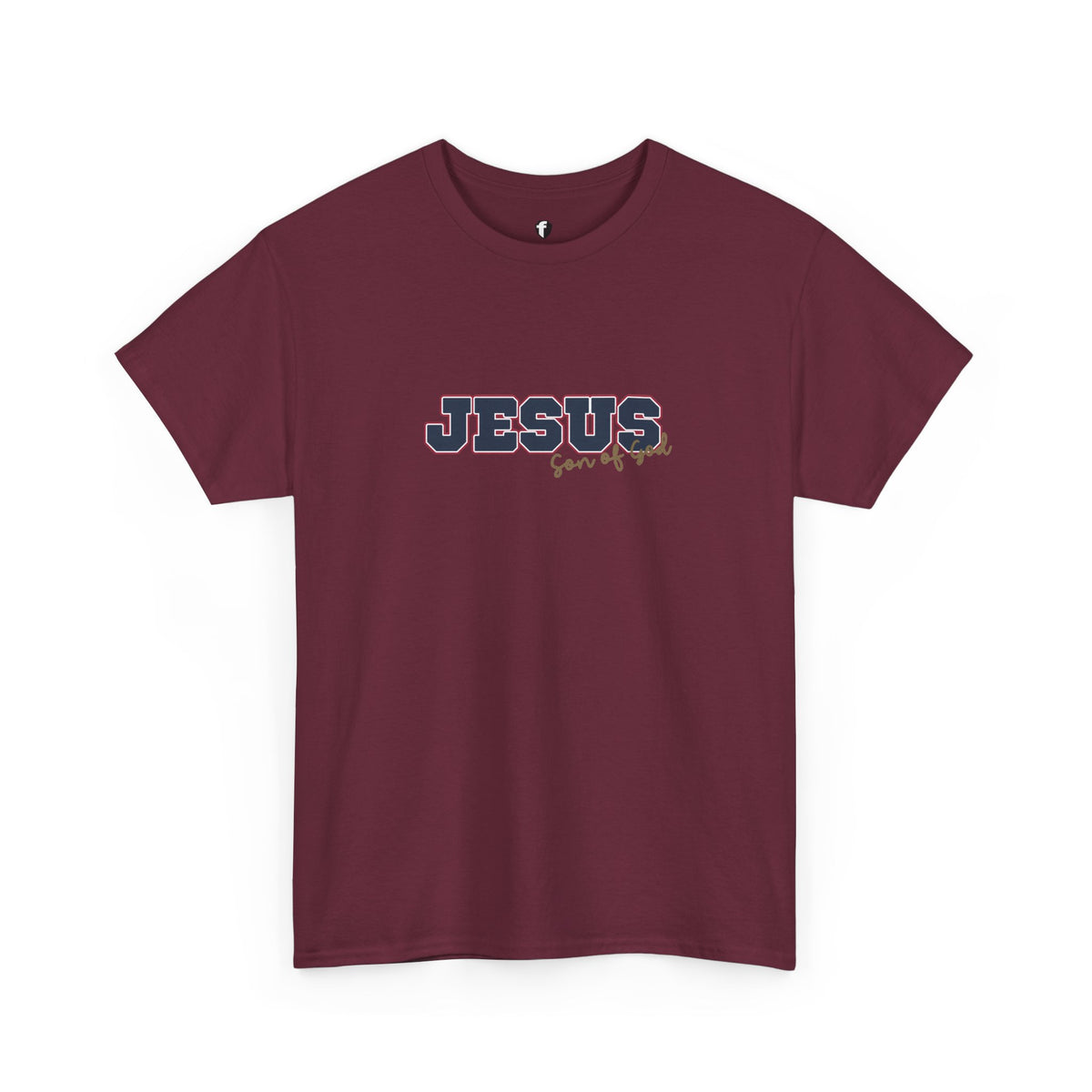JESUS, Son of God - Varsity T-Shirt - Blauwe Letters