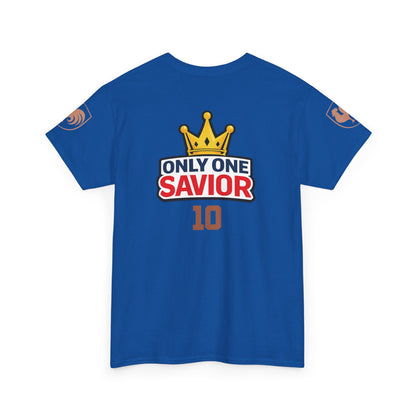 "Only One Savior" World Cup Edition France - Personalized shirt (with your own name and number)