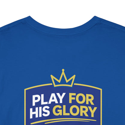 'Play For His Glory' Curaçao Blauw voetbalshirt - WK nummer (met gepersonaliseerde naam en rugnummer)