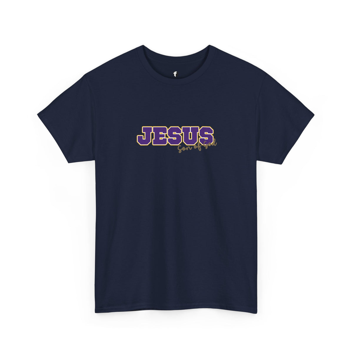 JESUS, Son of God - Varsity T-Shirt - Purple Letters