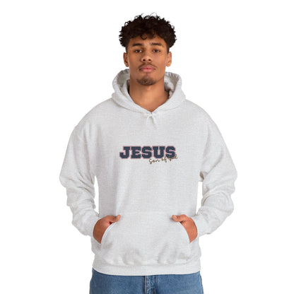 'Jesus, Son of God' Blue Design. Unisex Hoodie