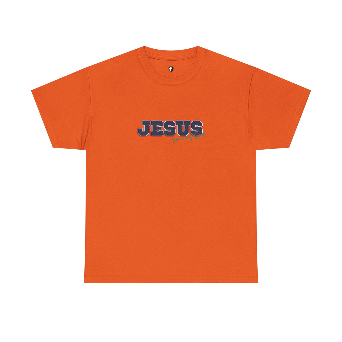 JESUS, Son of God - Varsity T-Shirt - Blauwe Letters