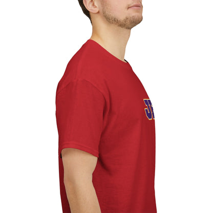 JESUS, Son of God - Varsity T-Shirt - Purple Letters