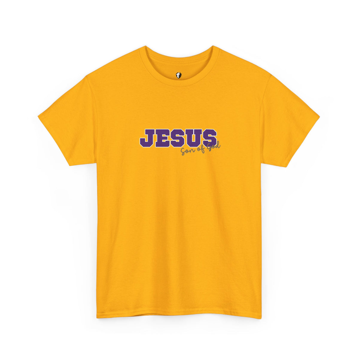 JESUS, Son of God - Varsity T-Shirt - Purple Letters