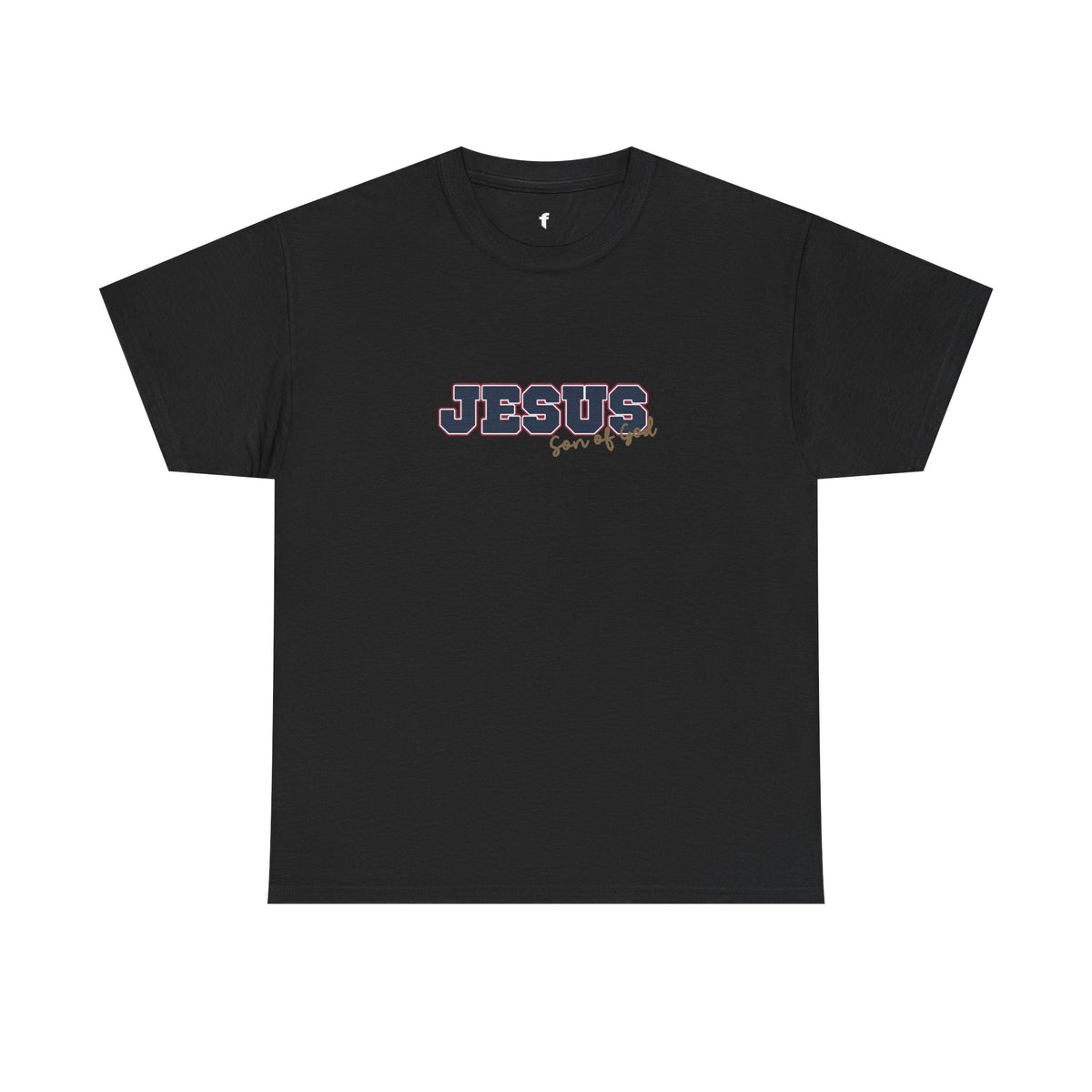 JESUS, Son of God - Varsity T-Shirt - Blauwe Letters