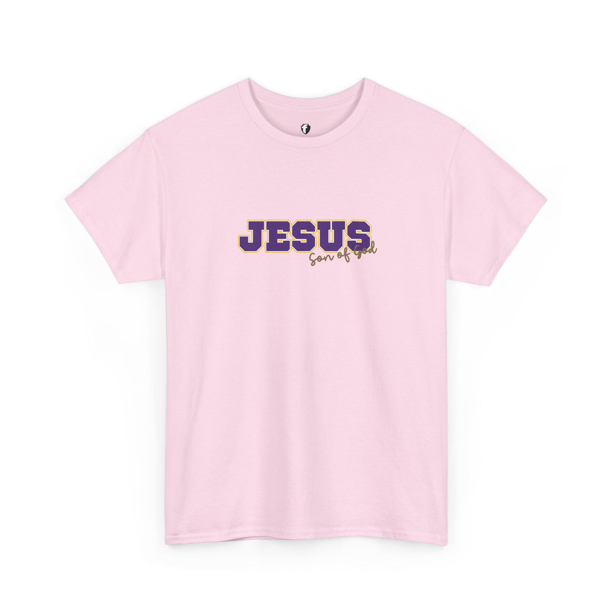 JESUS, Son of God - Varsity T-Shirt - Purple Letters