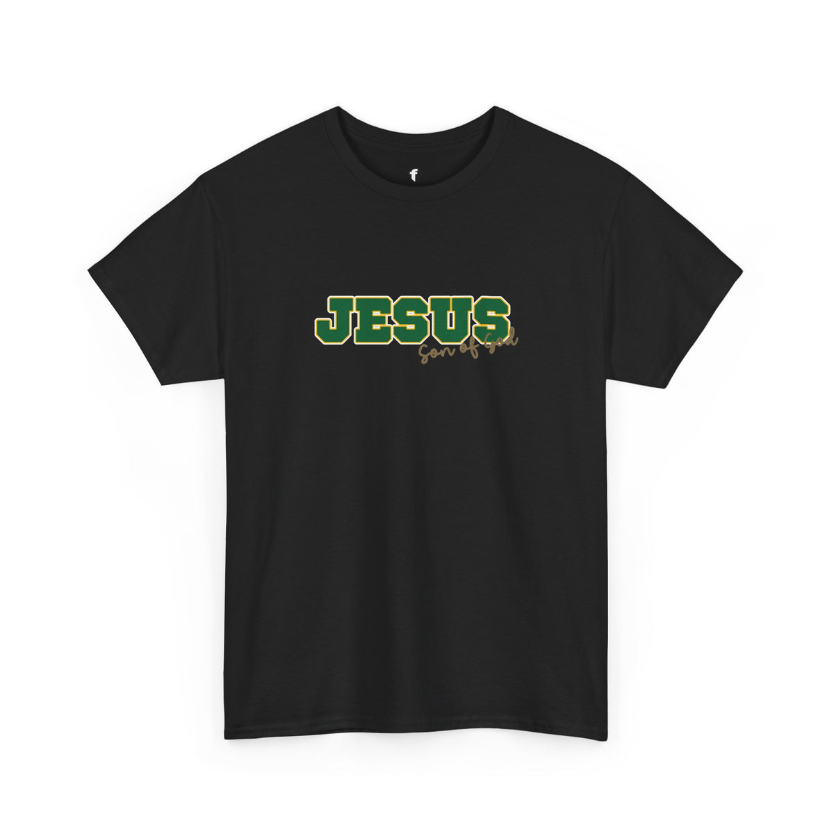 JESUS, Son of God - Varsity T-Shirt - Green Letters