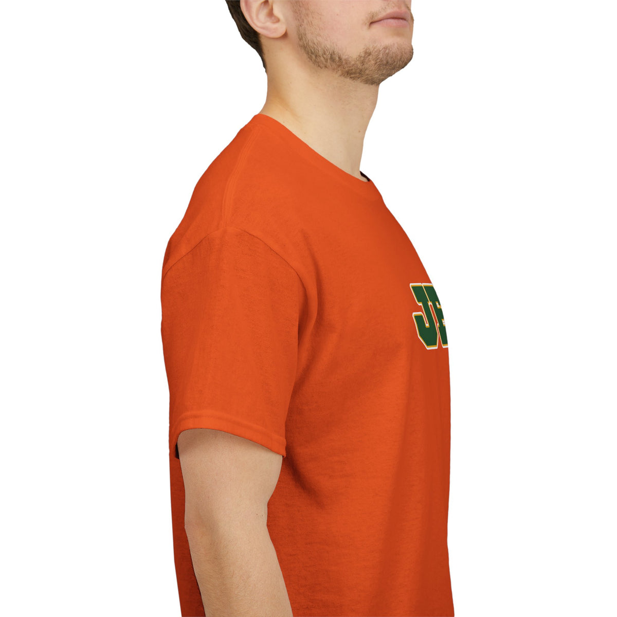 JESUS, Son of God - Varsity T-Shirt - Green Letters