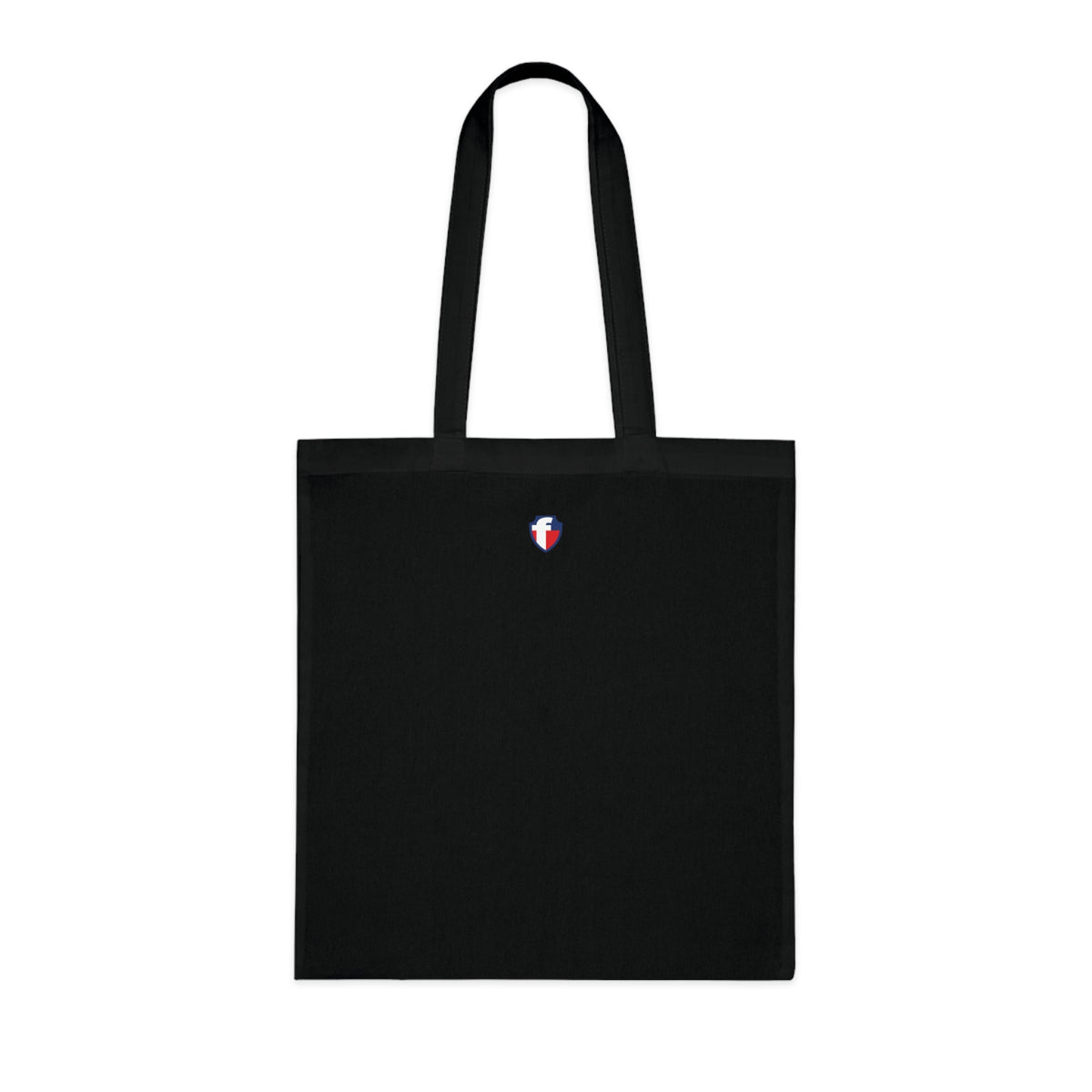 'Blessed' Cotton Tote — Minimalist faith tote bag with ‘BLESSED’ text and Focall emblem