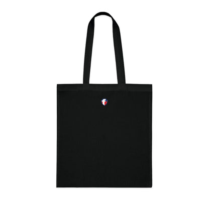 'Blessed' Cotton Tote — Minimalist faith tote bag with ‘BLESSED’ text and Focall emblem