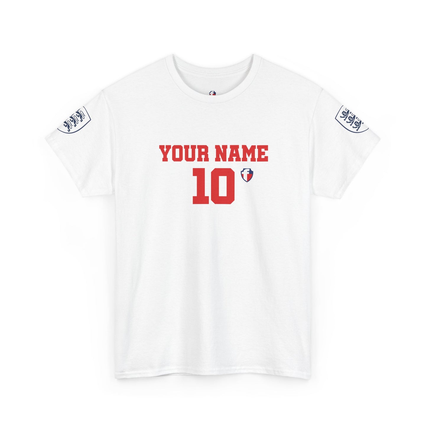 ONE KING — England World Cup Edition Sports T-Shirt (personalized with your own name and number)