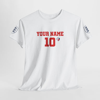 ONE KING — England World Cup Edition Sports T-Shirt (personalized with your own name and number)