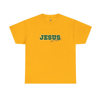 JESUS, Son of God - Varsity T-Shirt - Green Letters