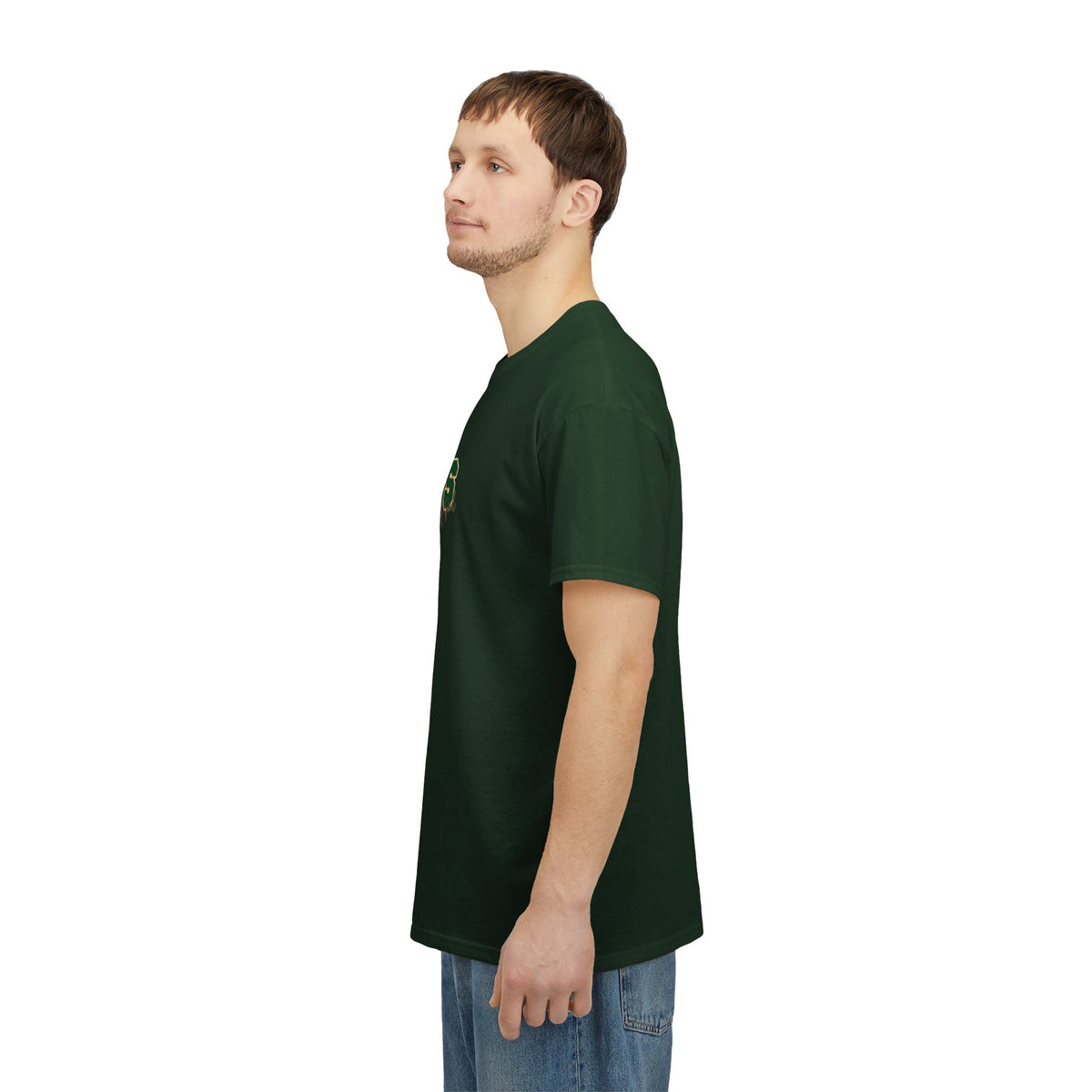 JESUS, Son of God - Varsity T-Shirt - Green Letters