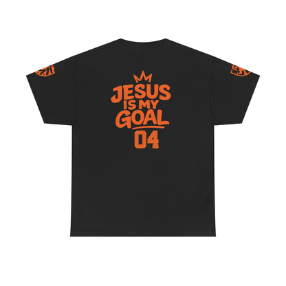 ‘Jesus Is My Goal’- Oranje Ontwerp - Voetbal Nederlands WK-T-shirt  (met gepersonaliseerde naam en nummer)