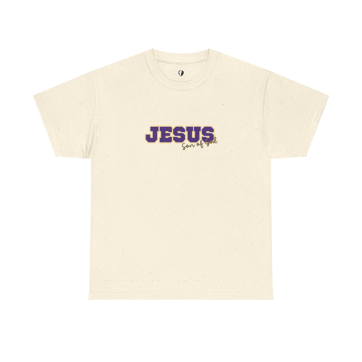JESUS, Son of God - Varsity T-Shirt - Purple Letters