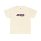 JESUS, Son of God - Varsity T-Shirt - Purple Letters