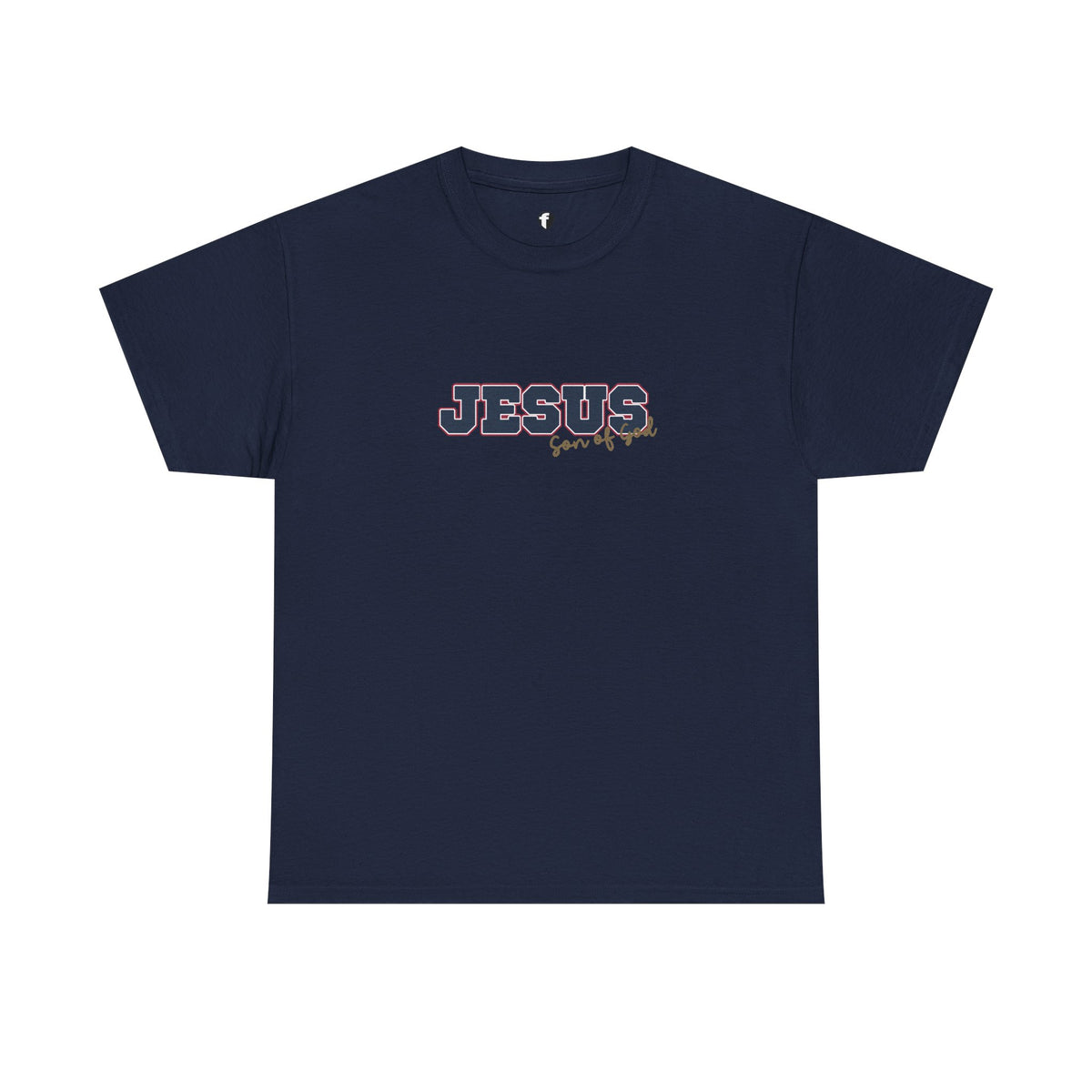 JESUS, Son of God - Varsity T-Shirt - Blauwe Letters