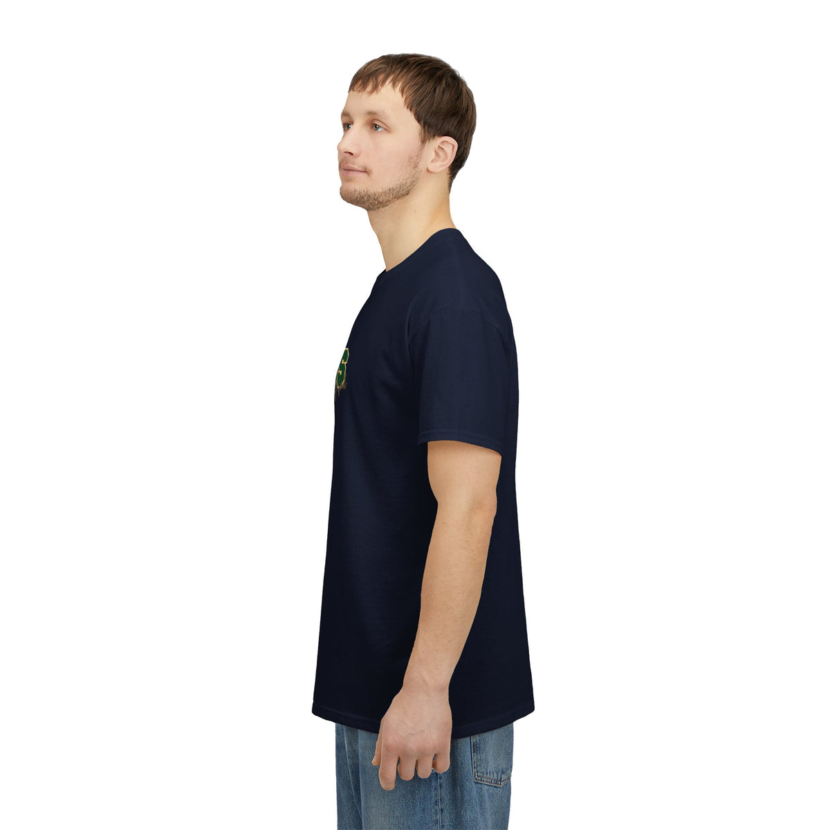 JESUS, Son of God - Varsity T-Shirt - Green Letters