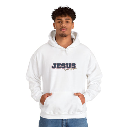 'Jesus, Son of God' Blue Design. Unisex Hoodie
