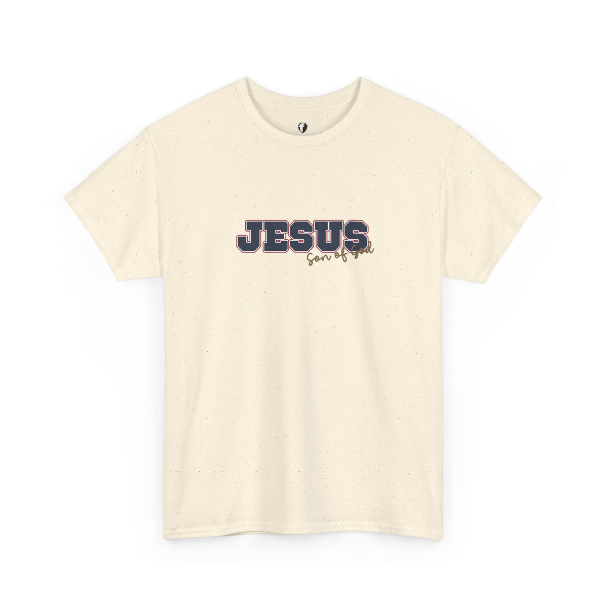 JESUS, Son of God - Varsity T-Shirt - Blauwe Letters