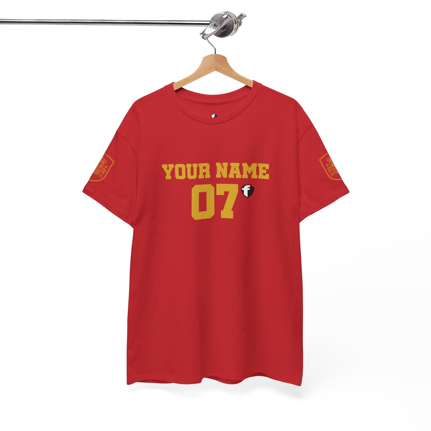 'Jesus Is My Goal' — Red Football Jersey in Spanish Style (WC, personalized)