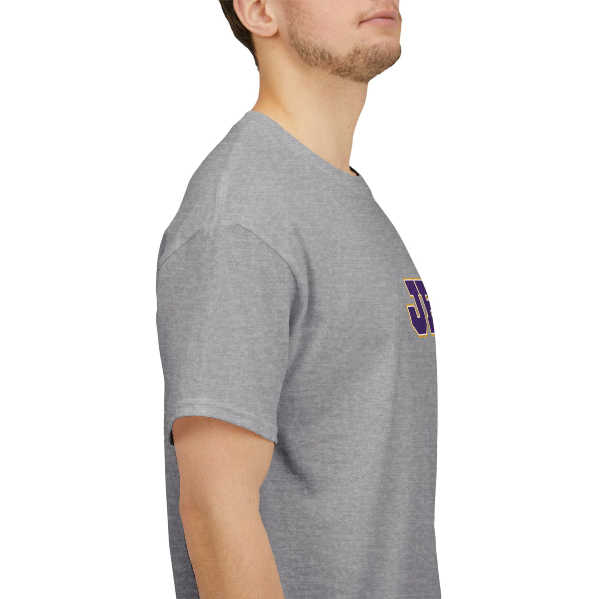JESUS, Son of God - Varsity T-Shirt - Purple Letters