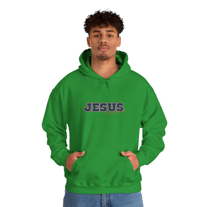 'Jesus, Son of God' Blue Design. Unisex Hoodie