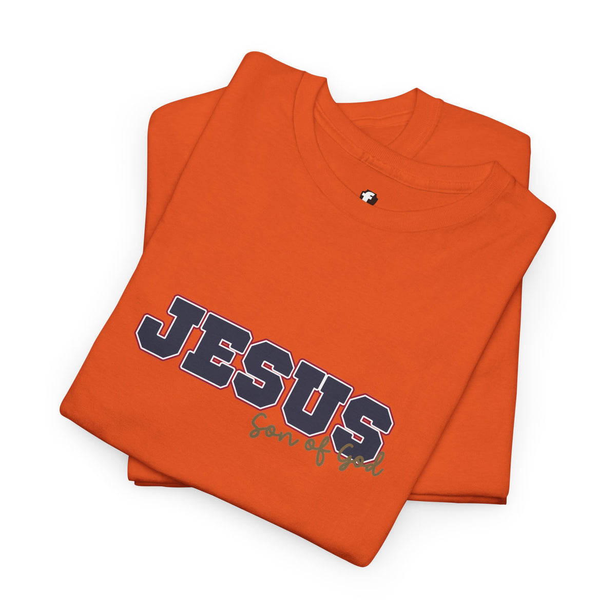 JESUS, Son of God - Varsity T-Shirt - Blauwe Letters