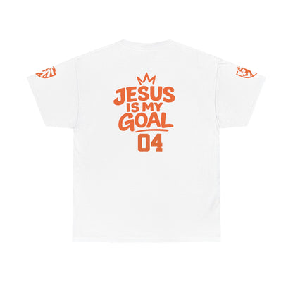 ‘Jesus Is My Goal’- Oranje Ontwerp - Voetbal Nederlands WK-T-shirt  (met gepersonaliseerde naam en nummer)