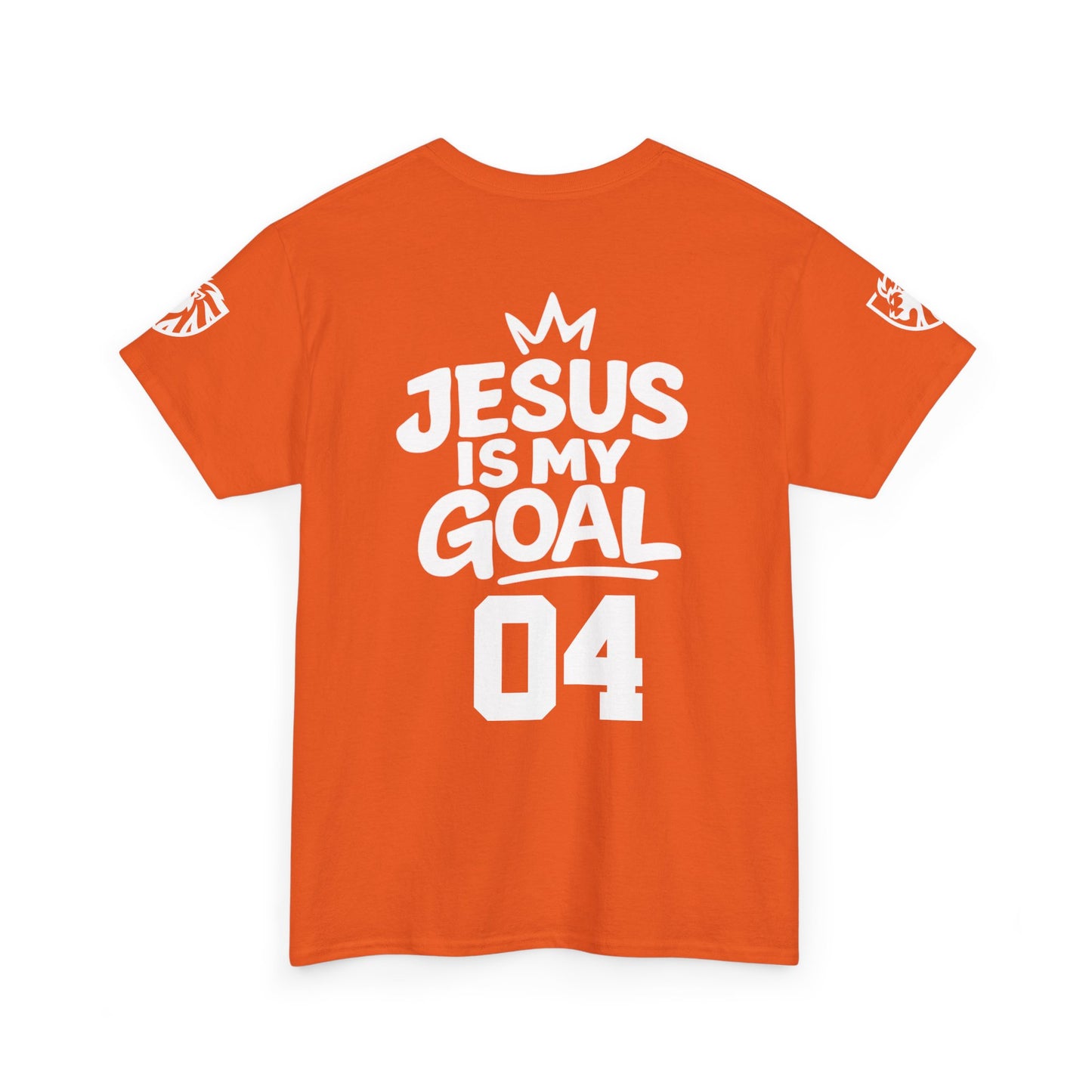 'Jesus Is My Goal' — Dutch Orange football shirt — World Cup number (with personalized name and number)