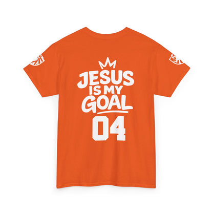 'Jesus Is My Goal' — Dutch Orange football shirt — World Cup number (with personalized name and number)