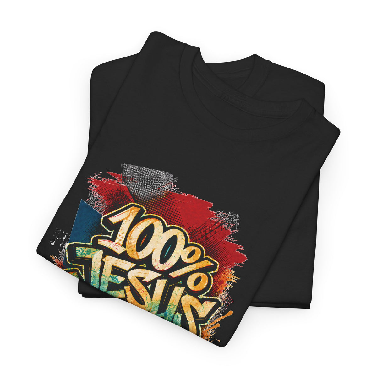 '100% Jesus', Philippians 1:21 - Printed T-shirt