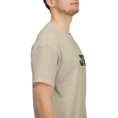 JESUS, Son of God - Varsity T-Shirt - Green Letters