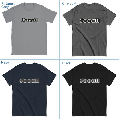 Classic Unisex Crew Neck T-Shirt | Focall Black White Letters