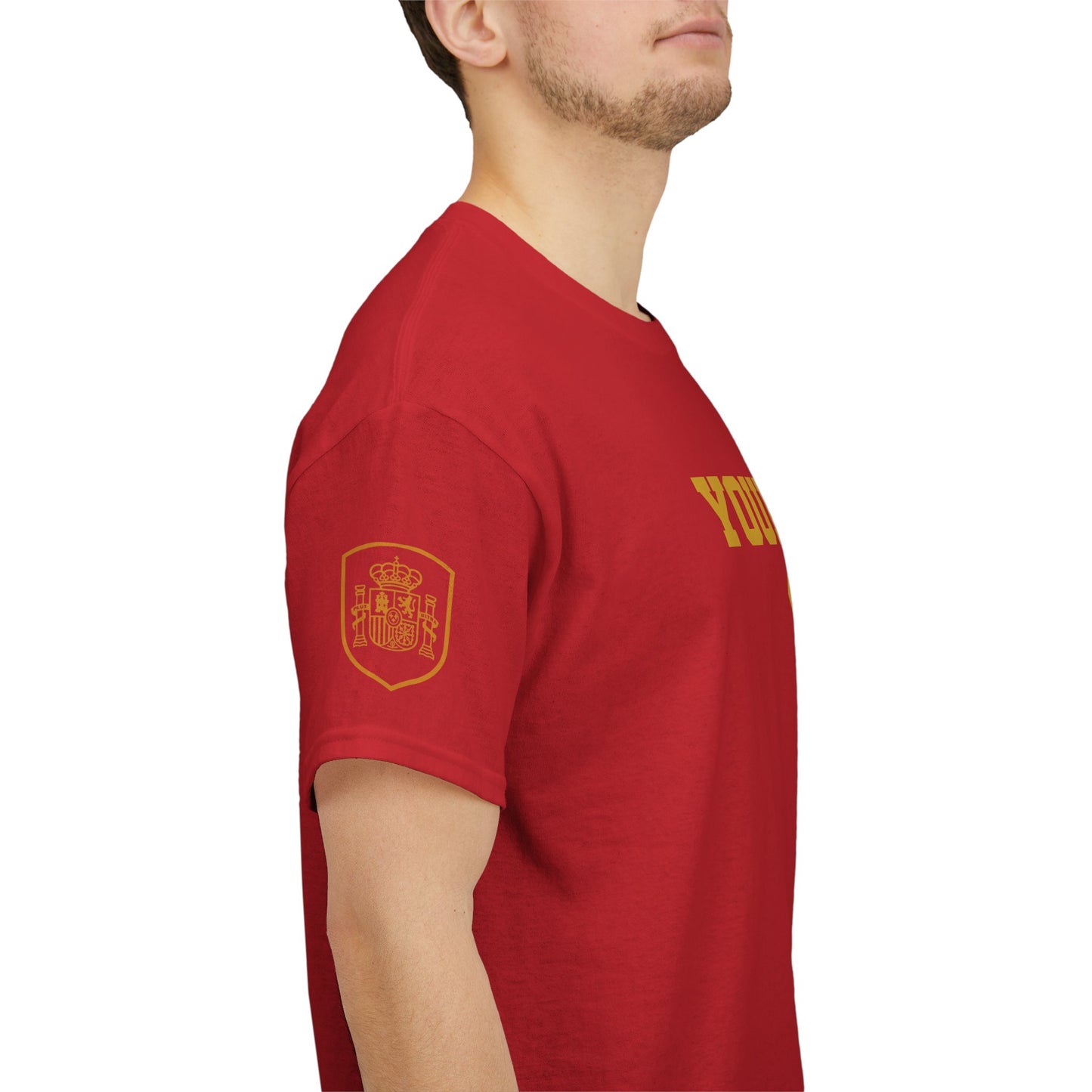 'Jesus Is My Goal' — Red Football Jersey in Spanish Style (WC, personalized)