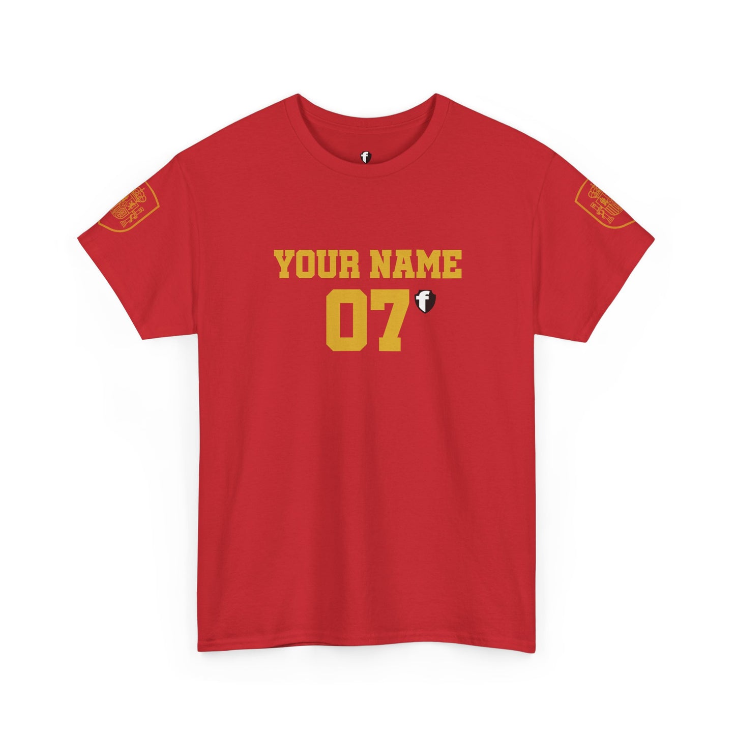 'Jesus Is My Goal' — Red Football Jersey in Spanish Style (WC, personalized)