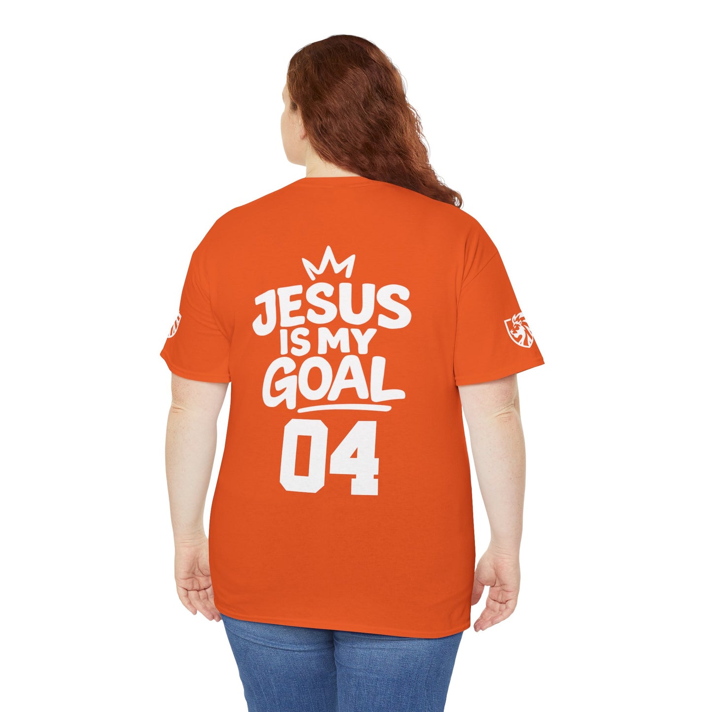 'Jesus Is My Goal' — Dutch Orange football shirt — World Cup number (with personalized name and number)